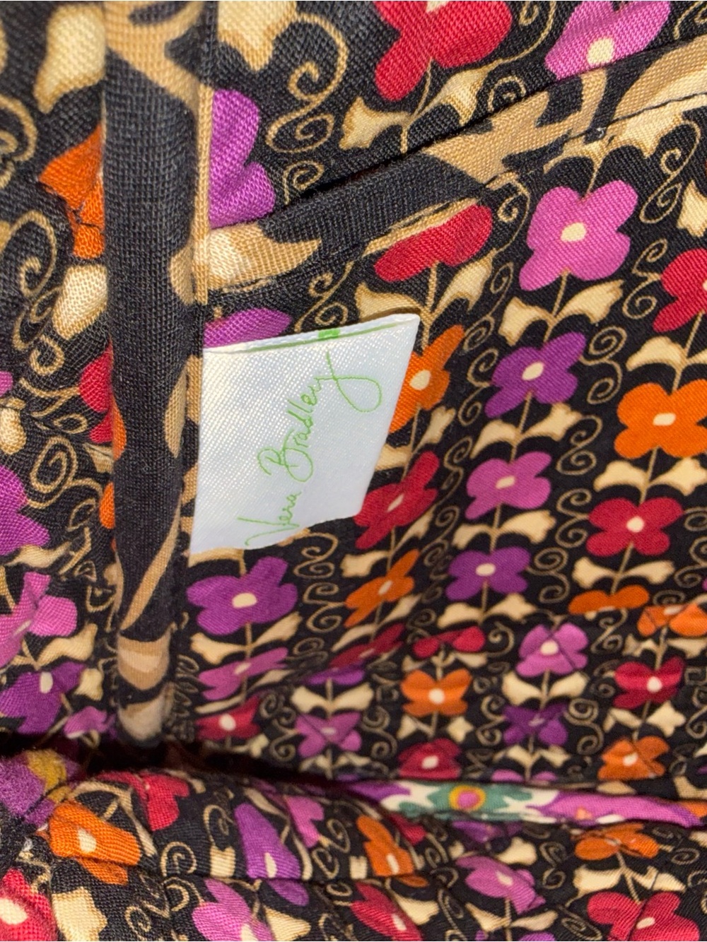 Vera Bradley Suzani Floral Tote with Multicolor Flowers Retired - Picture 5 of 5
